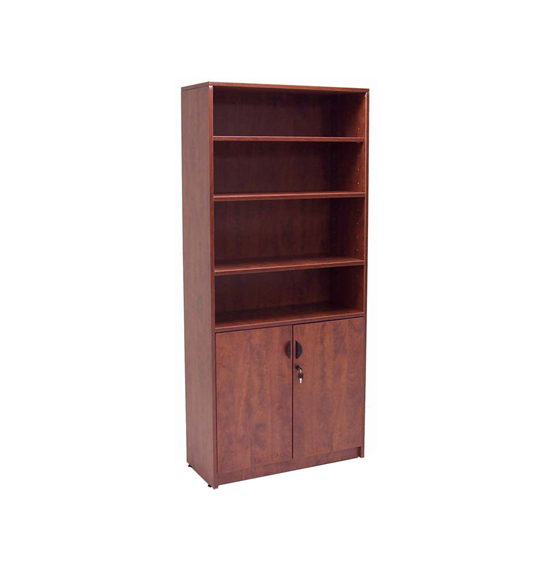 5 SHELF BOOKCASE WITH DOORS